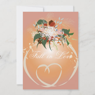 Fall in Love Wedding Save the Date Invitation