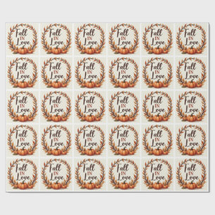 Fall In Love Wedding Wrapping Paper