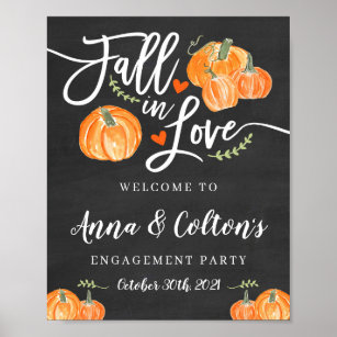 Fall In Love Welcome Sign 