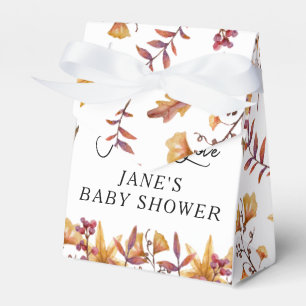 Fall in Love White Pumpkin Baby Shower Favor Box