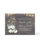 Fall in Love White Pumpkin Rustic Engagement Party