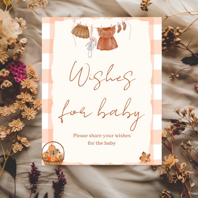 Fall in love Wishes for Baby Shower Sign (Creator Uploaded)