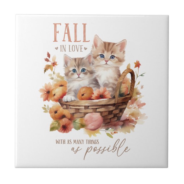 Fall In Love With As Many Things As Possible Tile (Front)