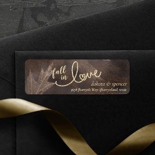 Fall in Love with Autumn   Brown and Gold Address