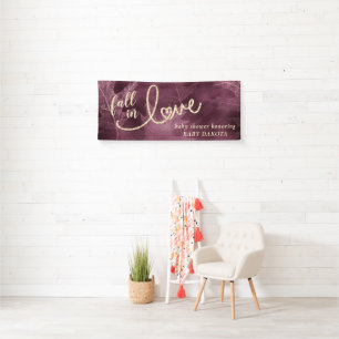 Fall in Love with Autumn Mulberry Jewel Tone Banner