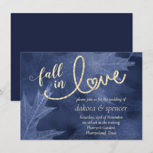 Fall in Love with Autumn   Mulberry Jewel Wedding Invitation
