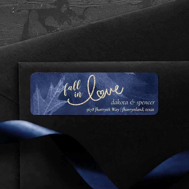 Fall in Love with Autumn | Navy Wedding Address (Creator Uploaded)