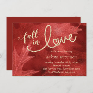 Fall in Love with Autumn Rustic Thanksgiving Invitation