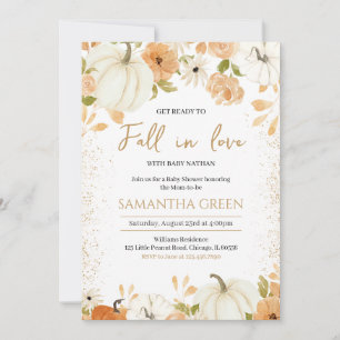 Fall in Love with Baby Baby Shower Invitation