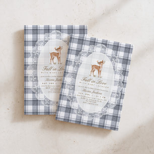 Fall in Love with Baby Deer Woodland Baby Shower Invitation