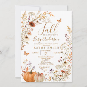 Fall in Love with Baby Shower Invitation