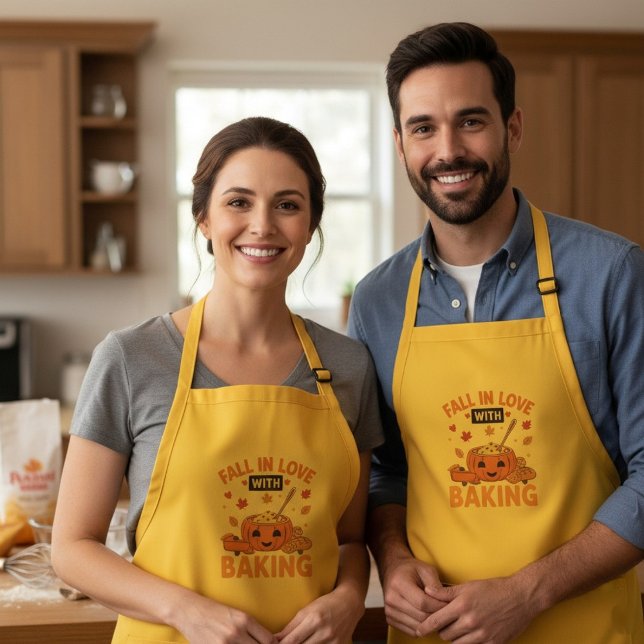 Fall In Love with Baking Pumpkin Spice Baking Gift Standard Apron (Creator Uploaded)