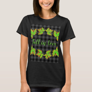 Fall in Love with Green Maple Leaves T-Shirt