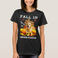 Fall In Love With Labrador Retriever Dog On Pumkin