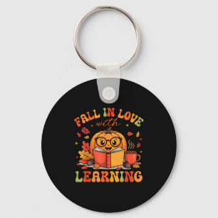 Fall In Love With Learning Autum Thanksgiving Teac Keychain