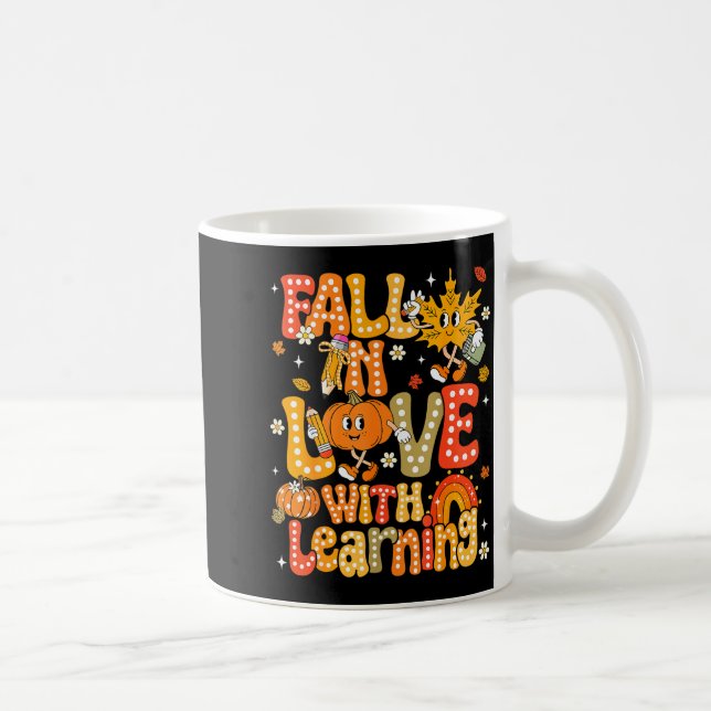 Fall In Love With Learning Autumn Thanksgiving Pum Coffee Mug (Right)