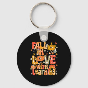 Fall In Love With Learning Autumn Thanksgiving Pum Keychain