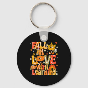 Fall In Love With Learning Autumn Thanksgiving Pum Keychain