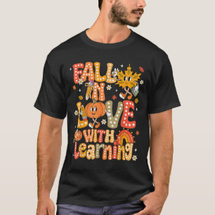 Fall In Love With Learning Autumn Thanksgiving Pum T-Shirt