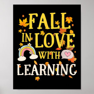 Fall In Love With Learning, Autumn Thanksgiving Te Poster