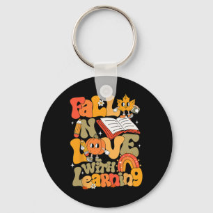Fall In Love With Learning Autumn Thanksgiving Tea Keychain