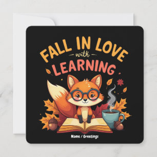 Fall in Love with Learning Funny Halloween Design Invitation