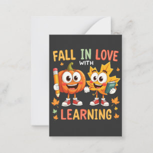 Fall in Love with Learning Teaching School  Card