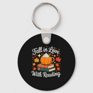 Fall In Love With Reading Autumn Pumpkin Mug Book Keychain