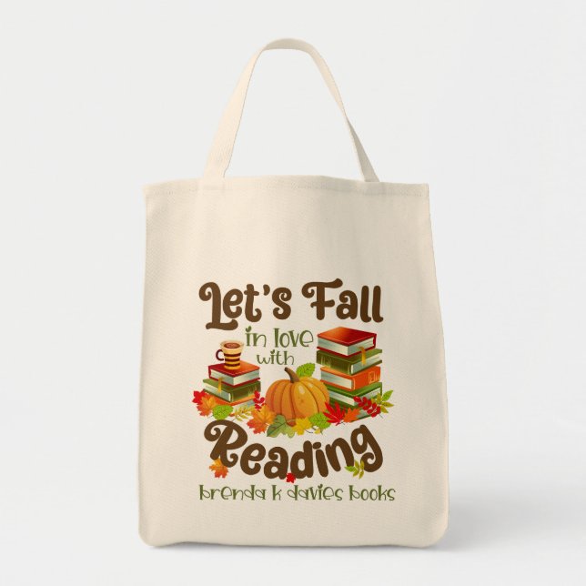 Fall in Love With Reading Brenda K Davies Books Tote Bag (Front)