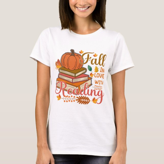 fall in love with reading T-Shirt (Front)