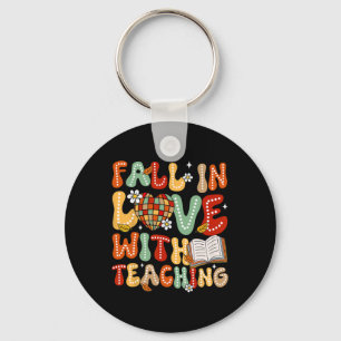 Fall In Love With Teaching Autumn Thanksgiving Tea Keychain
