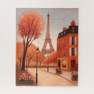 Fall in Paris Autumn Leaves Jigsaw Puzzle