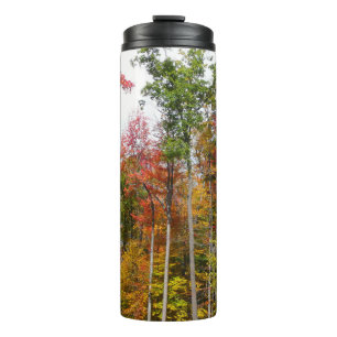 Fall in the Forest Colourful Autumn Photography Thermal Tumbler