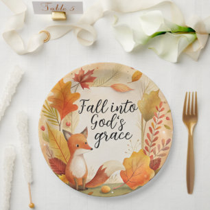 Fall Into God's Grace Paper Plate