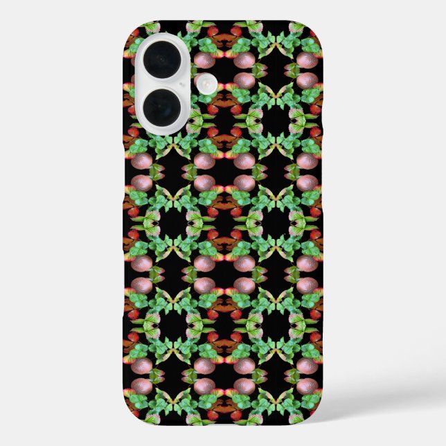 Fall Into Strawberry Season Backyard Garden Photo Case-Mate iPhone Case (Back)