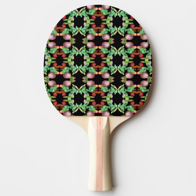 Fall Into Strawberry Season Backyard Garden Photo  Ping Pong Paddle (Front)