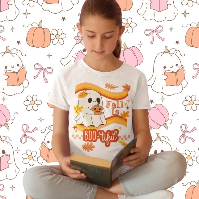 Fall is Boo-tiful - Fall is Beautiful - Ghost  T-Shirt (This item is for display purposes only to illustrate the design element. )
