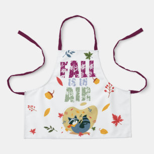 Fall Is In Air With Swinging Raccoon Apron
