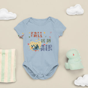 Fall Is In Air With Swinging Raccoon Baby Bodysuit