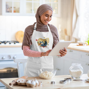 Fall Is In Air With Swinging Raccoon Long Apron