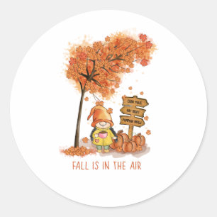 Fall is in the air classic round sticker