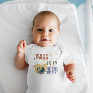 Fall Is in the Air Raccoon Autumn Baby Bodysuit