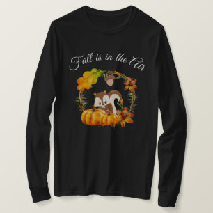 Fall is in the Air Typography with Squirrel T-Shirt