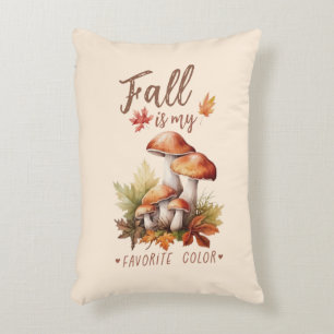 Fall Is My Favourite Colour – Mushrooms & Leaves Accent Pillow