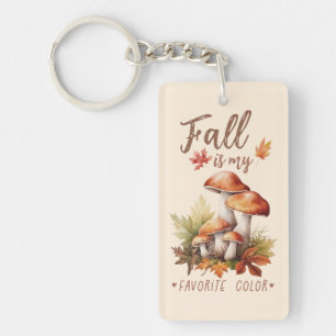 Fall Is My Favourite Colour – Mushrooms & Leaves Keychain