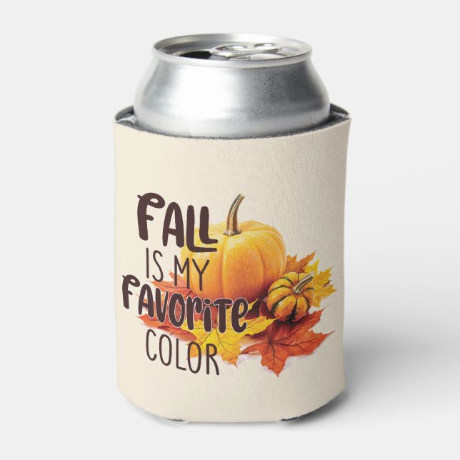 Fall Is My Favourite Colour – Pumpkins & Leaves Can Cooler (Can Front)