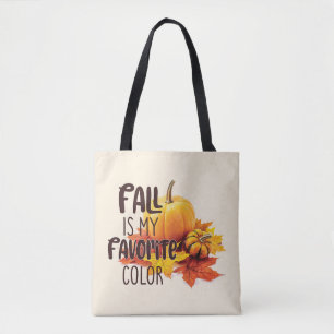 Fall Is My Favourite Colour – Pumpkins & Leaves Tote Bag