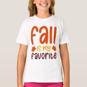 Fall Is My Favourite - Cozy Autumn Quote Design T-Shirt