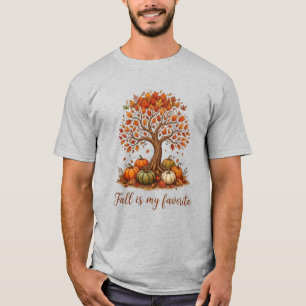 Fall is my favourite - Cozy Autumn Tree T-Shirt