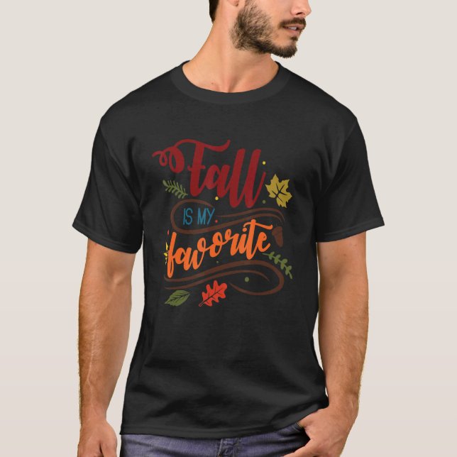 Fall Is My Favourite Happy Fall Autumn Orange Pump T-Shirt (Front)